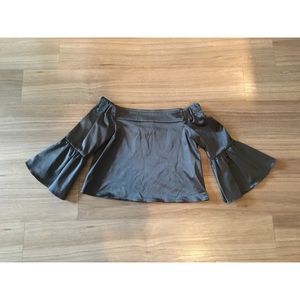 Navy off-the-shoulder top